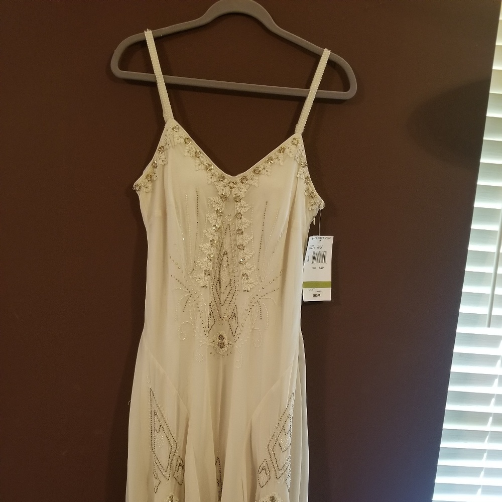 R&M Richards Petite 3/4 Length Evening Gown